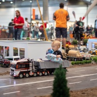 Das jüngste Mitgrlied des RC Modellbaufreaks unterwegs auf dem Truckparcours.